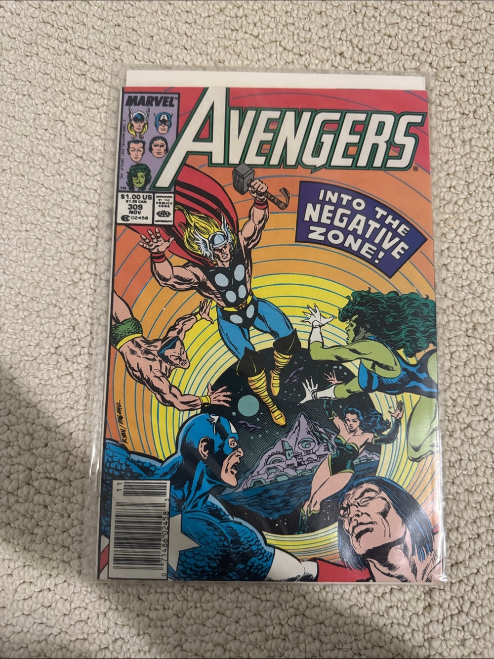 Marvel Avengers #309 Comic Book Red & Blue